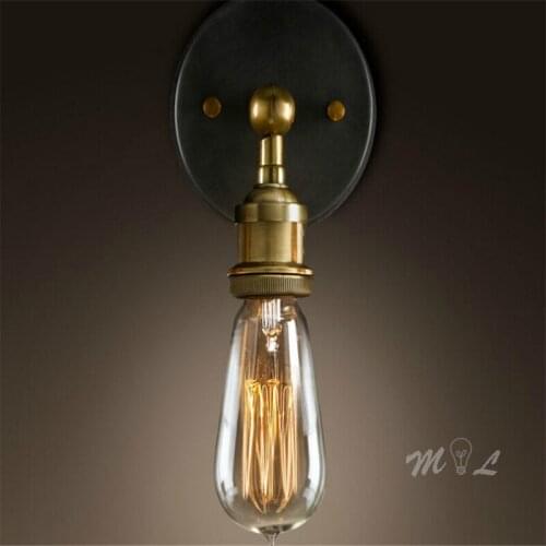 Nordic Industrial Wall Lamp Vintage railway floodlight coffee shop dressing table bedroom lamp E27
