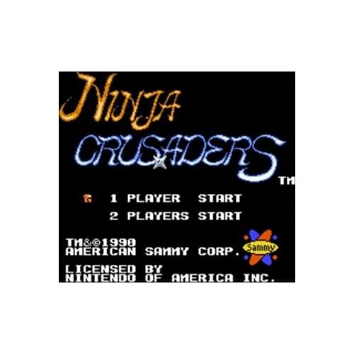 Ninja Crusaders Region Free 60 Pin 8Bit Game Card For Subor Game Players