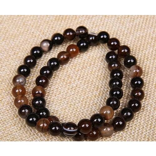 New Natural Coffee Strips Agate Semi loose Beads DIY Accessories Free Shipping