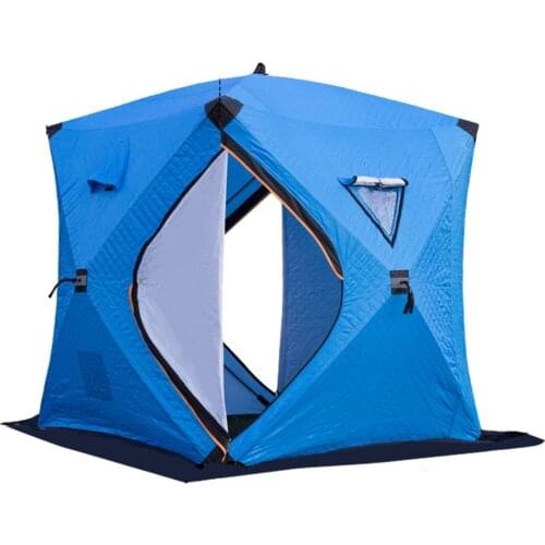Outdoor Winter Tents Portable Ice Fishing Shelter Easy Set-up Ice Fishing Tent Waterproof & Windproof Thick Large Camping Tent