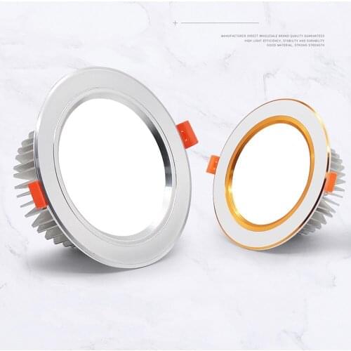 Dimmable Led Downlight Ceiling 220v 110v Ceiling Light 10W 12W Round Recessed Down light 7W Warm white/cold white Led Spot Light