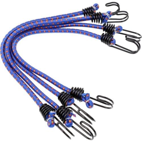 Durable 4 Pieces 43cm Heavy Duty Elastic Bungee Cord Outdoor Camping Hook Rope 3 Colors for Car Tents Hand Luggage Accessory