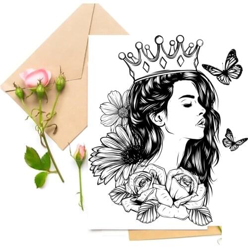 Girl / Flower / Butterfly Transparent Clear Stamps For DIY Scrapbooking Card Making Stamps Fun Decoration Supplies