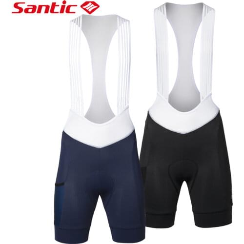 Santic Women Cycling Bib Shorts Cycle Shorts Summer Breathable High Elasticity Cycling Bib Shorts High-density Sponge Cushion