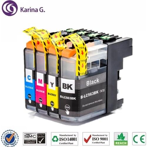 Compatible Ink Cartridge for LC563 LC-563 Suit for brother MFC- J2310 MFC-J2510 MFC-J3520 MFC-J3720 etc