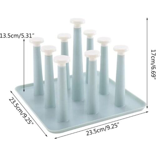 Cup Drying Rack, Plastic Non-Slip Bottom Mug Tree Holder Organizer Rack Stand 37MF