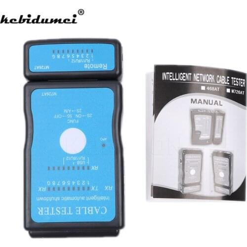 Kebidumei network cable tester LAN cable detector Micro USB RJ45 RJ11 RJ12 Network Ethernet tools for CAT5 Cable detector blue