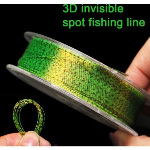WALK FISH 100m Invisible Spoted Fishing Line Fluorocarbon Line Fly Fishing Line Super Strong Speckle 3D Nylon Fishing Line