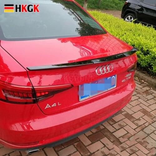 For Audi A4 B9 2017 2018 rear spoiler high quality ABS material primer color car tail decoration trunk wing
