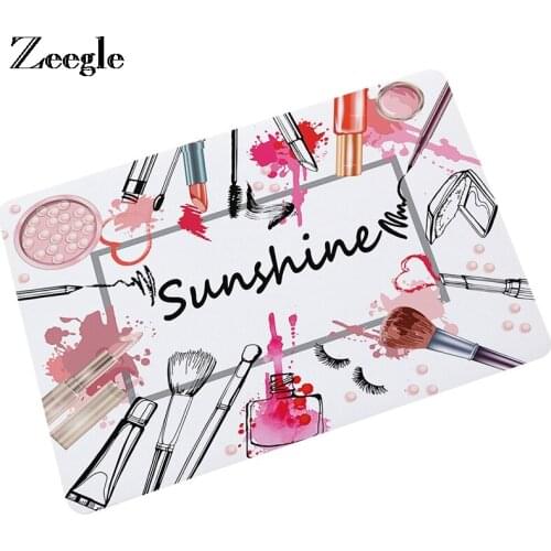 Zeegle Door Mat Floor Mat Carpet Non-slip Kitchen Carpet Children Bedroom Area Rug Absorbent Bathroom Carpet Mats Home Decor