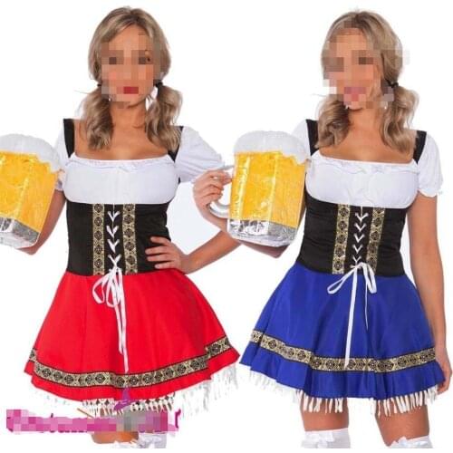 Ladies Beer Maid Oktoberfest Costume Gretchen German Fancy Dress Heidi Wench plus size costume S-6XL