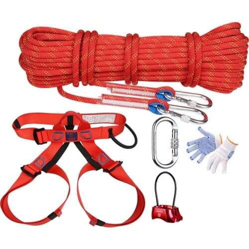 1Set Good Quality 5Items Speed Drop Package Emergency Self-Rescue Rope For Outdoors Equipment Canyon Downhill Fire Escape
