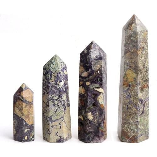 1PC Natural Fluorite Point Colorful Quartz Wand Crystals Stone Gems Obelisk Healing Gift Home Decoration