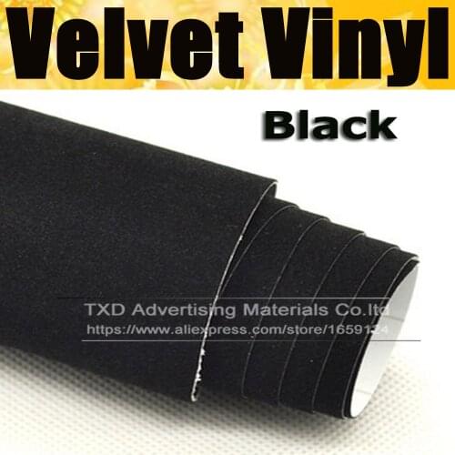 10/20/30/40/50/60x135CM/Lot Black Color Promotion suede fabric velvet for car wrap vinyl interior and exterior decoration