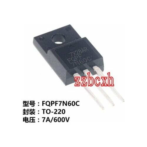 10PCS/LOT New original FQPF7N60C 7N60C 7N60 TO-220F