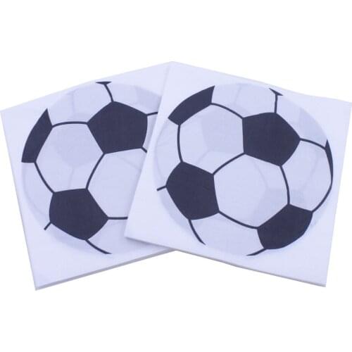 20pcs/pack Football Theme Disposable Napkins Cartoon Paper Tissues Tableware Kids Birthday Party Decorations Supplies