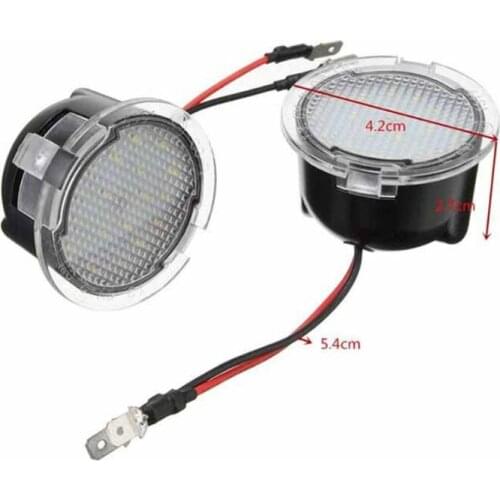 40GF 2Pcs LED Under Side Mirror Puddle Light for Ford Edge Fusion Flex Explorer Mondeo Taurus F-150 Expedition