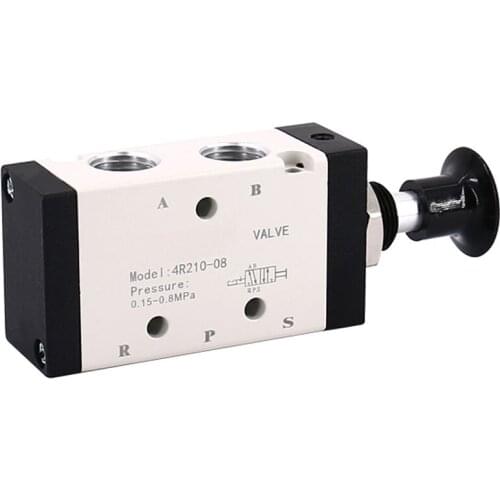 5 Way 2 Position Aluminum alloy Push-pull Valve 4L Series 4L110-06 / 4L210-08 / 4L310-10