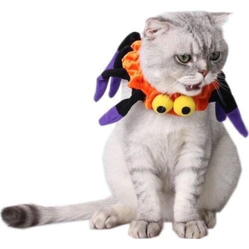 Halloween Cat Bandana Cotton Scarf Bib Grooming Accessories Bandage Collar for Small Medium Large Pet Fashion Design