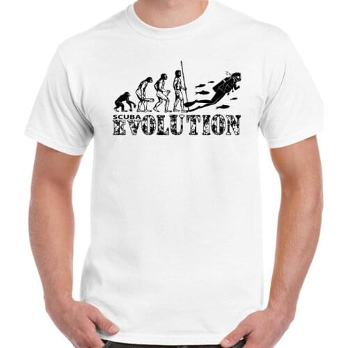 Scuba Diving Evolution Mens Funny T-Shirt Snorkel Equipment Gear Sea Air Tshirt Male Short Sleeve O-neck Tshirt Tees Streetwear