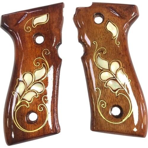 Beretta F92 Compatible Pearl Inlaid Wooden Grip