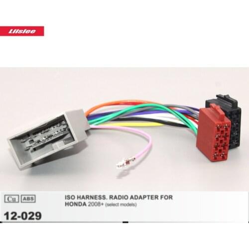 DIN ISO Harness Adapter For HONDA Elysion/City/Airwave/Freed Car Factory Radio 24 Pins Male Cable Harness CU-ABS Plugs Wire