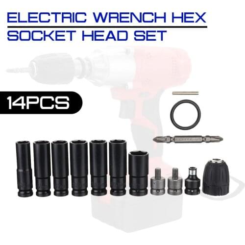 Electric Wrench Hex Socket Head Kits Screwdriver Set for Impact Wrench Drill Electric Tools