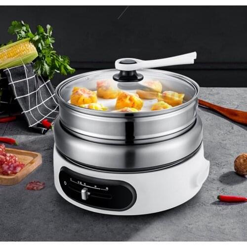 JRM0316 Electric Hot Pot Household Split Structure Frying Boiling Pot Multifunctional Cooking Barbecue Electric Pot Good Quality