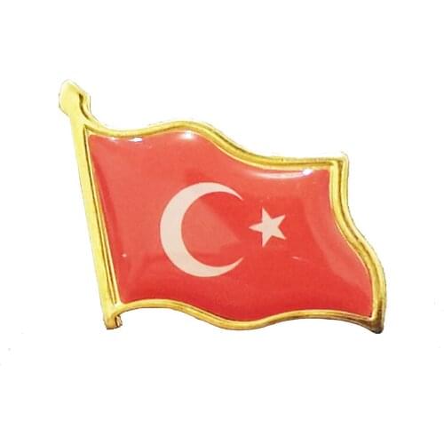 Turkey Flag Tie Nail Badge Lapel Pin Backpack Decoration Beautiful Men/Women Jewelry Accessories