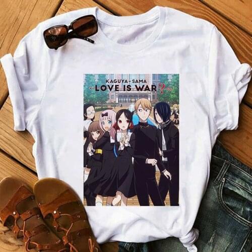 Japan Anime Graphic Print T-shirt Women Harajuku Aesthetic White Tops Streetwear Tshirt 2021 New Summer Fashion Female T Shirt