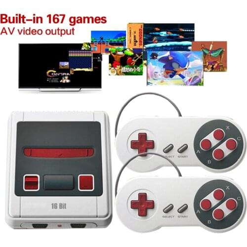 Retro Mini Game Console TV Out 16 Bit Handheld TV Video Game Console Built-In 167 Classic for SNES games Handheld Game Console