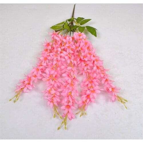 Each Bouquet Artificial Hanging Orchids Plants Fake Silk Flower Vine 7color For Wedding Backdrop Party Decorations supplies