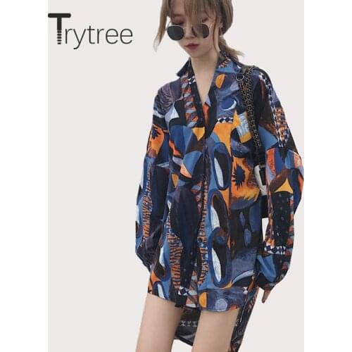 Trytree Summer Autumn Women Blouse kimono Appliques Sunproof top Fashion shirts Sunscreen Full Sleeve Polyester Shirt Tops