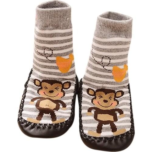Socks Baby Kids Animals Anti Slip Newborn Winter Warm Slipper Socks for Girl Boys Calcetines Collant Fille Skarpetki 18Sep27
