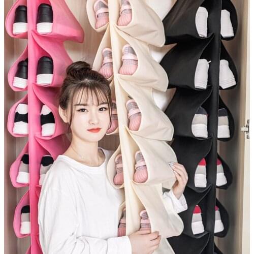 New Folding Hanging Shoe Storage Bag Outdoor Travel Home Shoes Bag Foldable Portable Large-capacity Kitchen Sundries Organizer