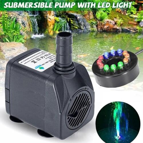 New LED Water Pump Fountain Submersible Water Pump Aquarium For Fish Tank Garden Pond Outdoor Fountain Pump Decor With 12 Lights