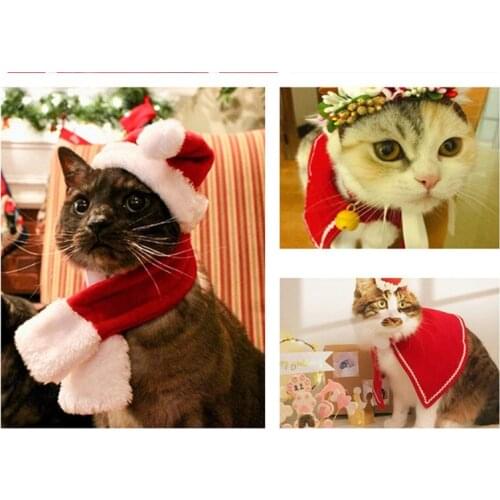 Pet Dog Cat clothes costume halloween cat hat scarf suit cloak dress up New Year pet costume cloak Christmas clothes mascotas