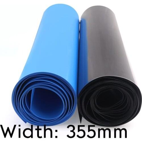 Width 355mm (Diameter 226mm) Lipo Battery Wrap PVC Heat Shrink Tube Insulated Case Sleeve Protection Cover Flat Pack Blue