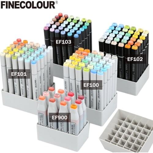 Finecolour Marker Pens Storage Bag & Base 12/24/36 Holes EF100/101/102/103 Markers Base Multifunctional Base Penholder Ink Base