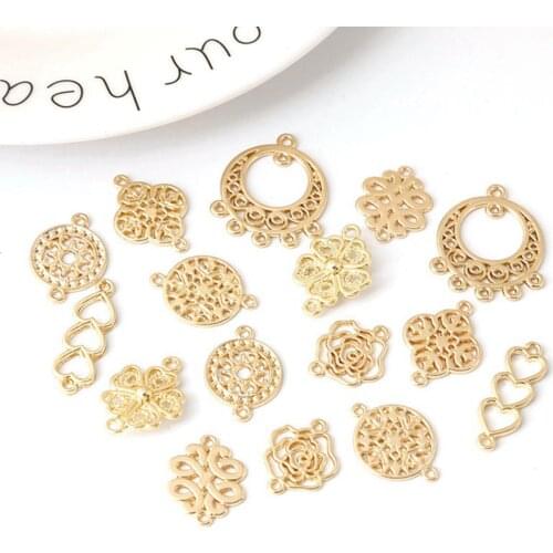 Light Gold Color Metal Earring Chandelier Connectors Bails Wholesale Lot for Jewelry Making DIY Dangle Earring Findings
