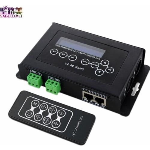 BC-100 DC9V LED RGB Controller DMX512 signal 170 Pixels led Light Controller LCD Display RF Wireless Remote for led strip light