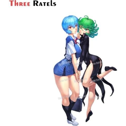 Three Ratels A516 BBW Hentai Sexy Rei Tatsumaki Anime Girl Car Stickers Auto Door Protector Decals PVC Material For JDM SUV RV