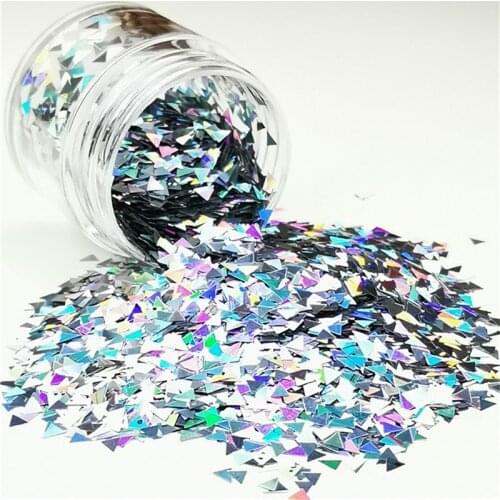Ultrathin 3mm Three Angle Sequin Nail Glitter Paillettes PET Sequins Scrapbooking Nail Art Confetti Lentejuela Reversible 8g