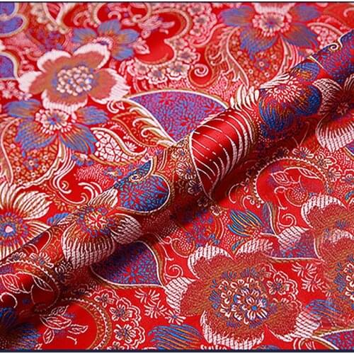 HLQON 75x100cm High quality Metallic Jacquard Brocade Fabric, 3D jacquard yarn dyed fabric for clothing,bedding,bag,curtain