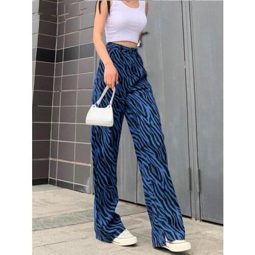 Womens trousers high waist drape street fashion loose clothing mothers tooling pencil mopping jeans womens clothing