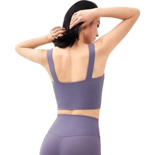 Fitness Tight yoga Vest Workout beauty Sports Bra Running Push Up Crop Top Gym Clothing V-neck Beauty Back Shockproof Underwear