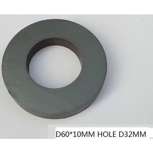 1PCS/LOT Ring Ferrite Magnet 60*10 Hole 32 Black Round Speaker Y30 Magnet 60x10 with hole 32 magnet 60 x 10
