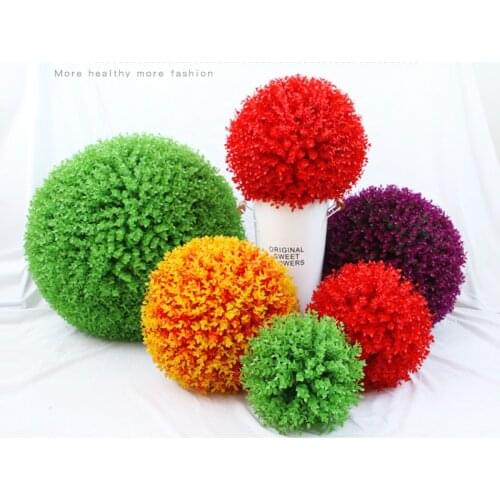 25/30/35/45/55/65cmGreen Artificial Plant Ball Topiary Tree Boxwood Wedding Party Home Outdoor Decoration Plants Grass ball