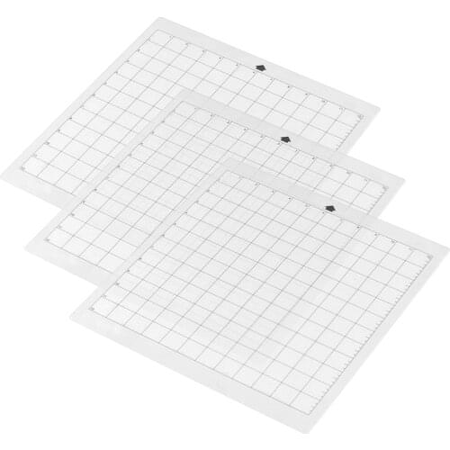 3pcs Replacement Cutting Mat Adhesive Mat Pad with Measuring Grid Paper Cutting Board for Silhouette Cameo Plotter Machine