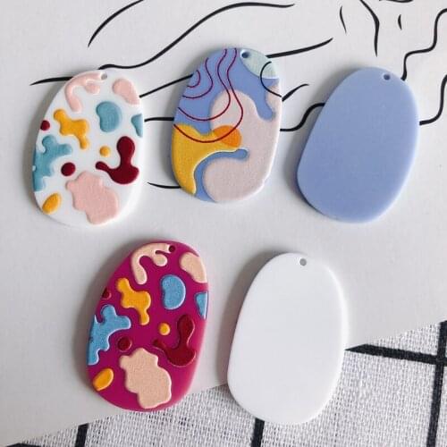 DIY jewelry accessories fresh and cute hand-painted acrylic patch pendant jewelry accessories materials